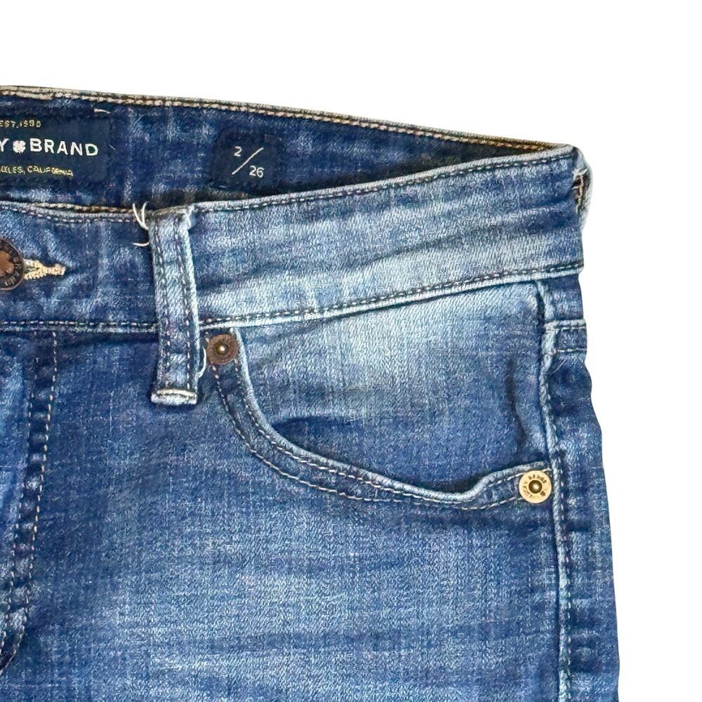 Lucky Brand Ava Crop Distressed Denim Skinny Mid-Rise Jeans Women's Sz 2/26 - Picture 5 of 12